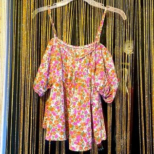 Shein open shoulder top